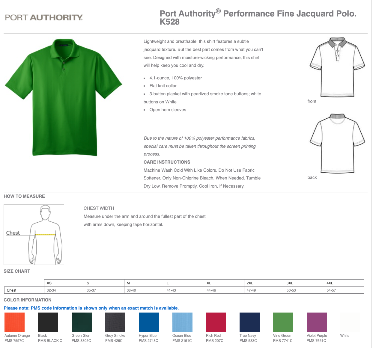 MEI | Port Authority® Performance Fine Jacquard Polo