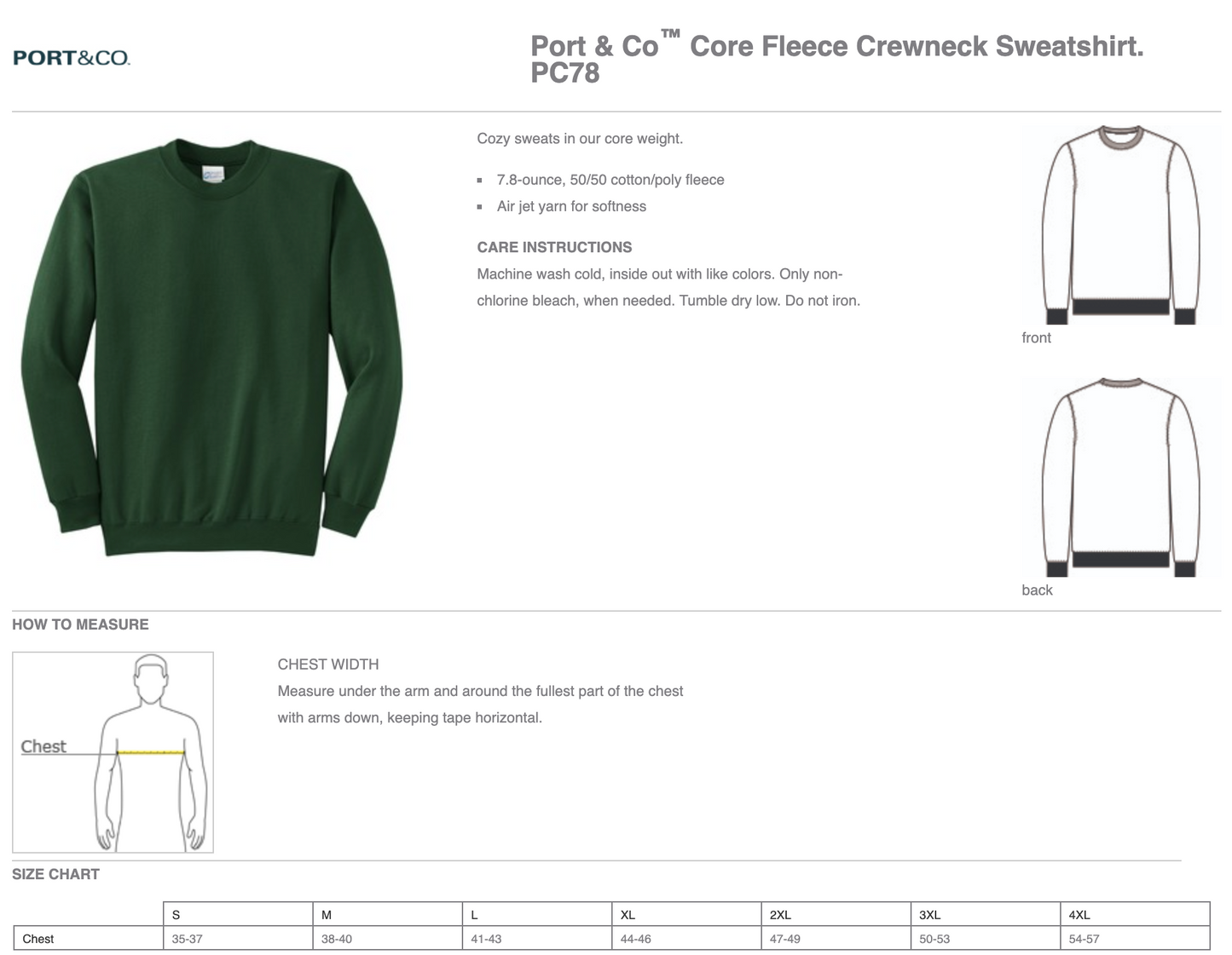 OWL - Port & Co™ Core Fleece Crewneck Sweatshirt