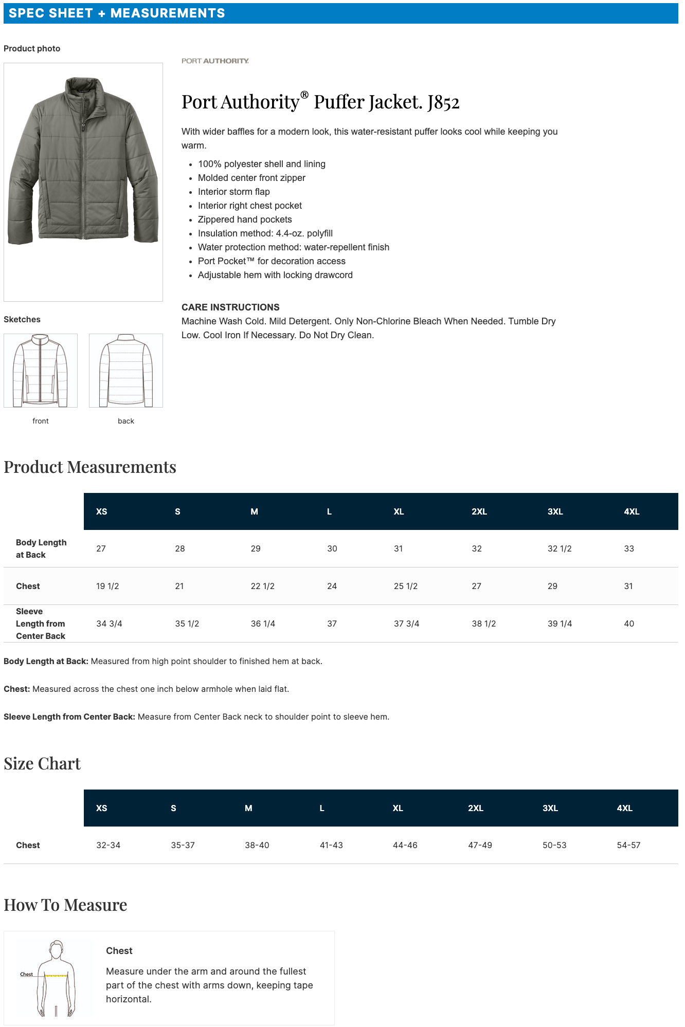 HLNA | Port Authority® Puffer Jacket