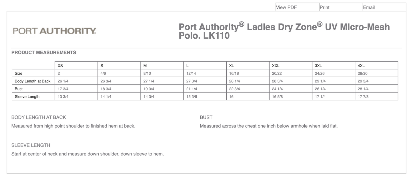 OWL - Port Authority® Ladies Dry Zone® UV Micro-Mesh Polo