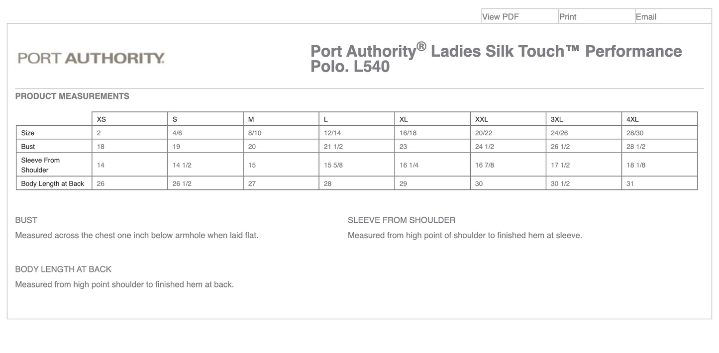 OWL - Port Authority® Ladies Silk Touch™ Performance Polo