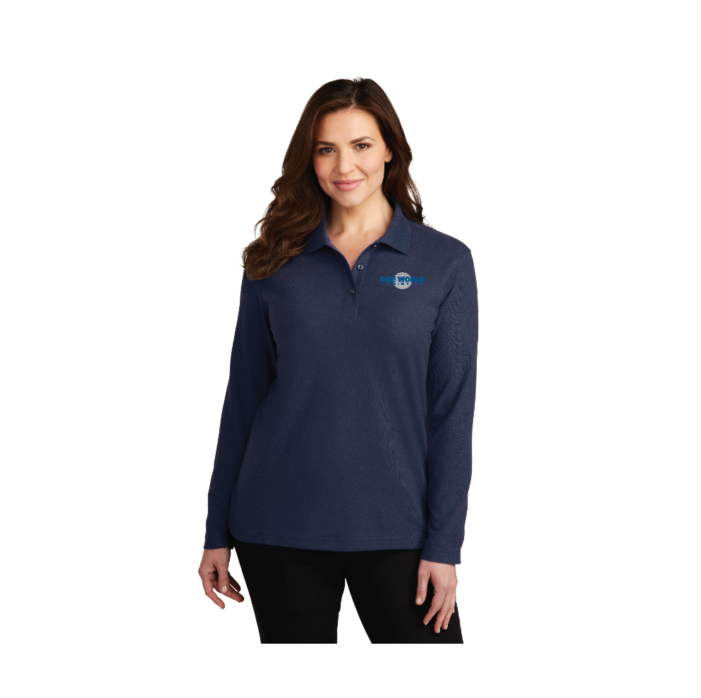 OWL - Port Authority® Ladies Silk Touch™ Long Sleeve Polo