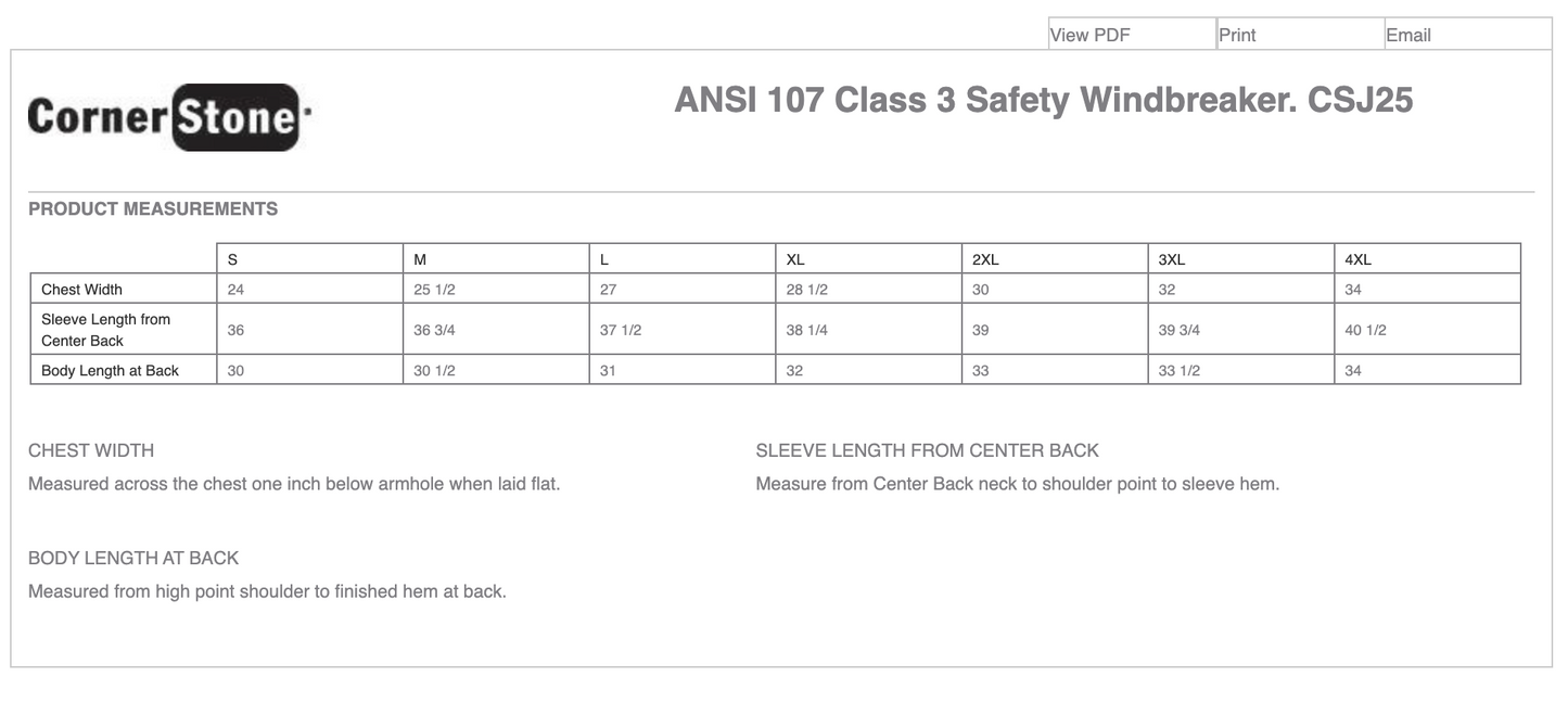 OWL - CornerStone® - ANSI 107 Class 3 Safety Windbreaker