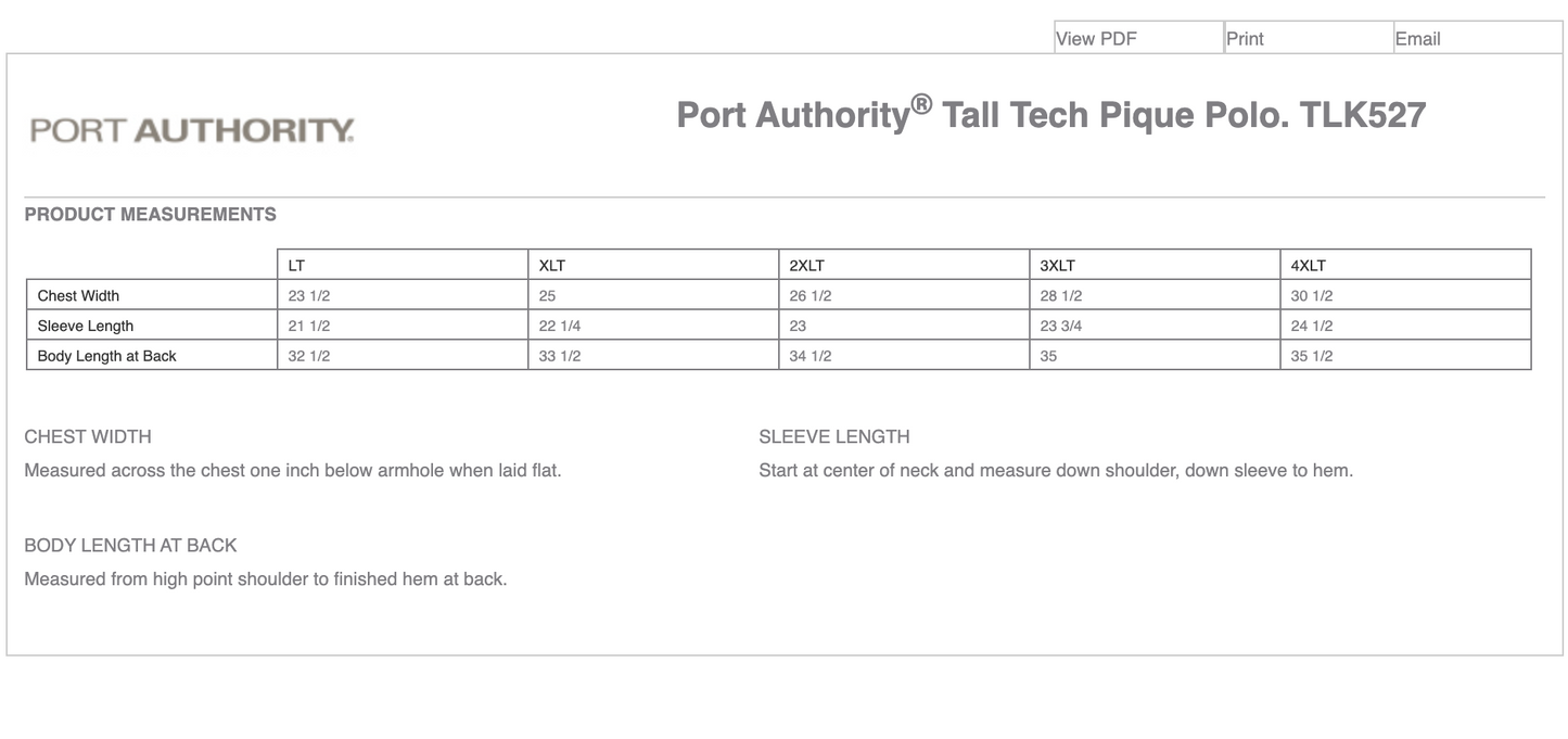 OWL - Port Authority® Tall Tech Pique Polo