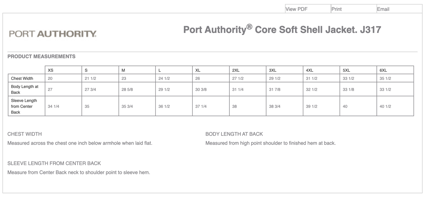 HLNA - Port Authority® Core Soft Shell Jacket