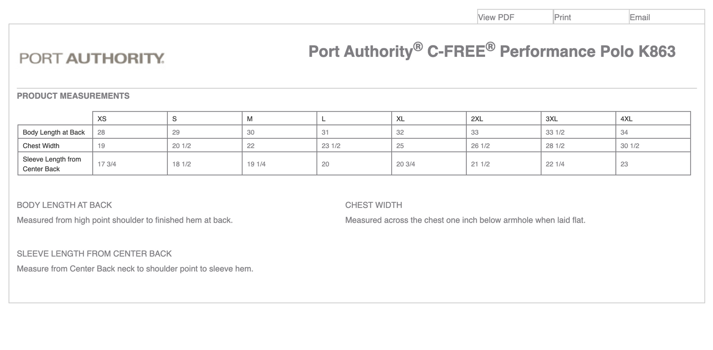 HLNA - Port Authority® C-FREE® Performance Polo