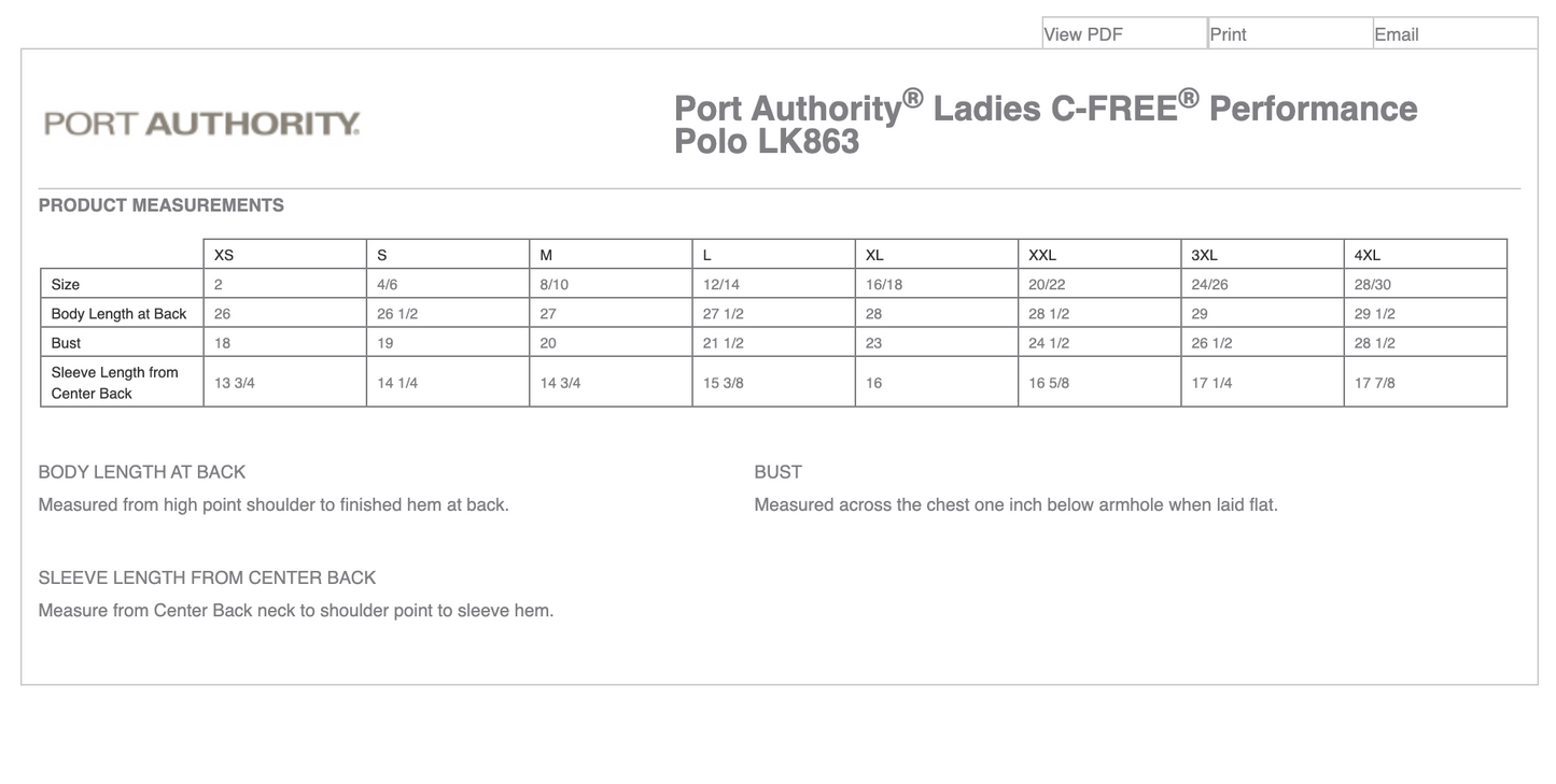 HLNA - Port Authority® Ladies C-FREE® Performance Polo