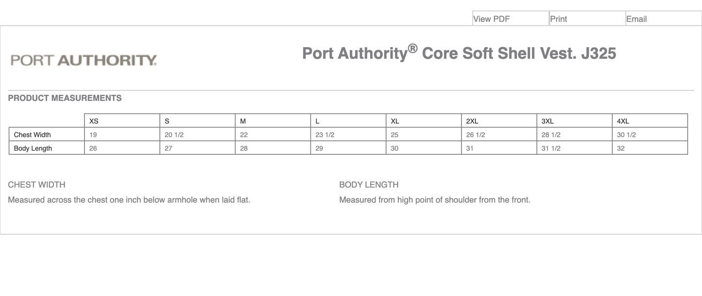 HLNA - Port Authority® Core Soft Shell Vest