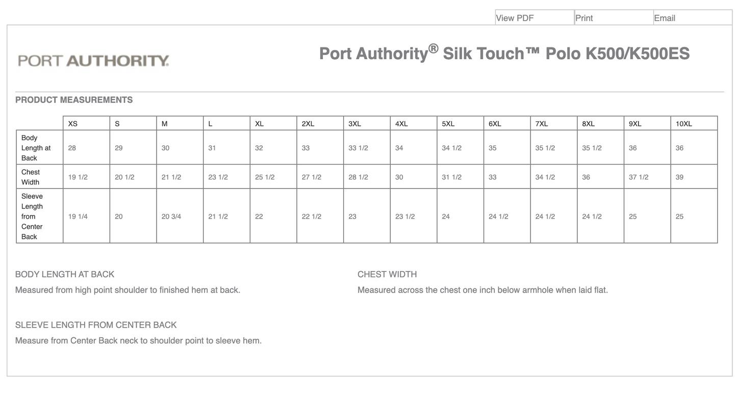 HLNA - Port Authority® Silk Touch™ Polo