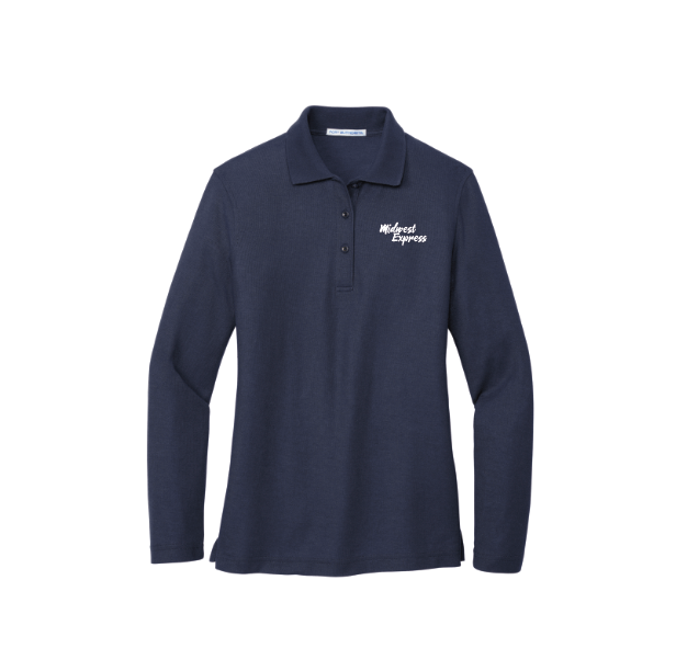 MEI Port Authority® Women's Silk Touch™ Long Sleeve Polo