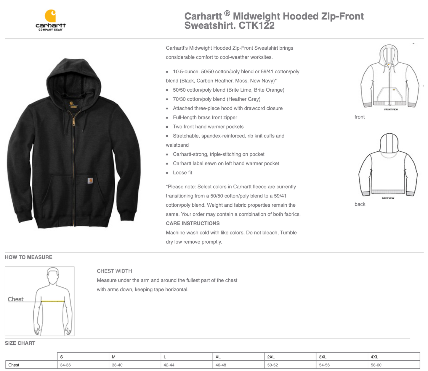 MEI - Carhartt ® Midweight Hooded Zip-Front Sweatshirt