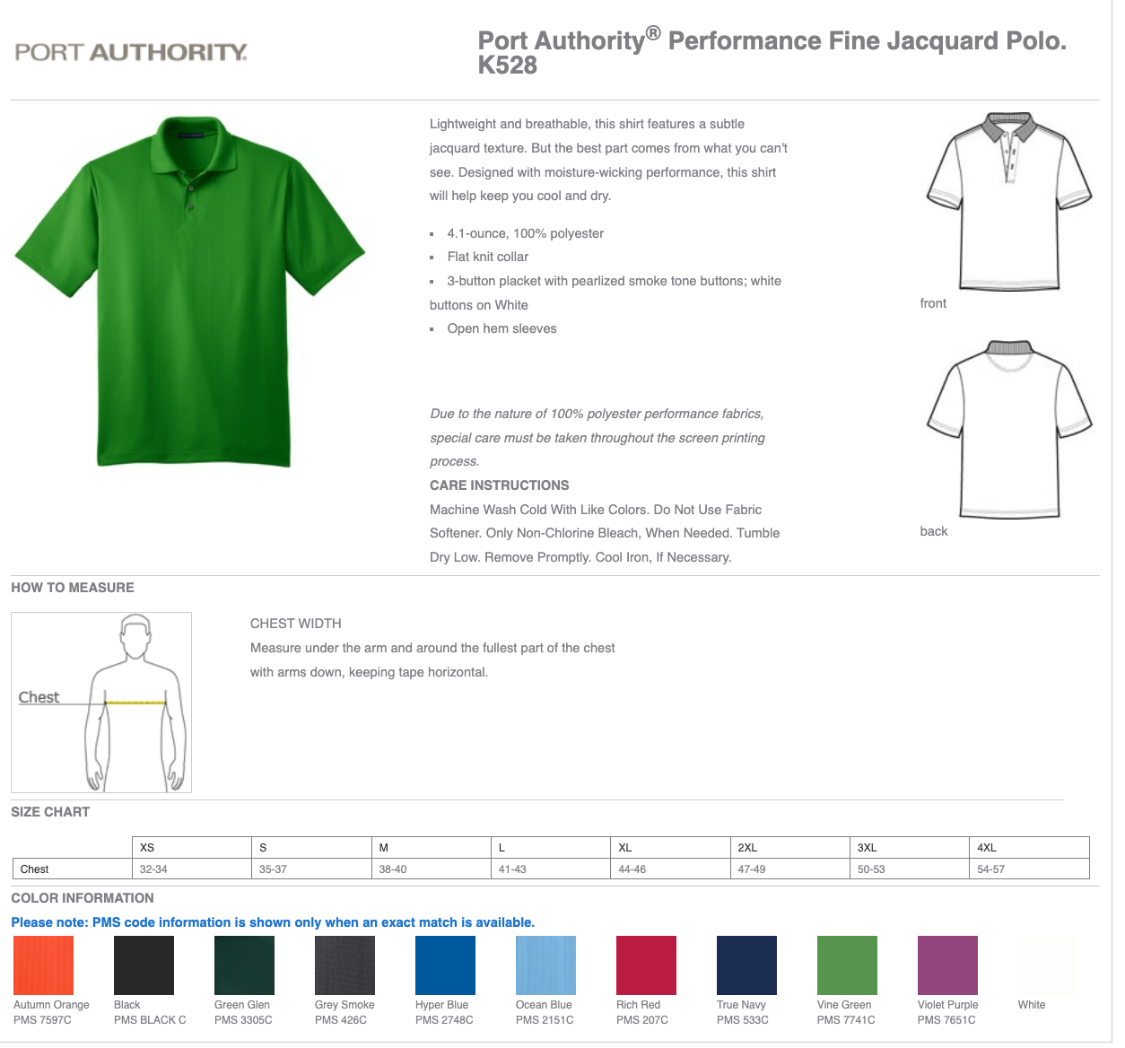 OWL | Port Authority® Performance Fine Jacquard Polo