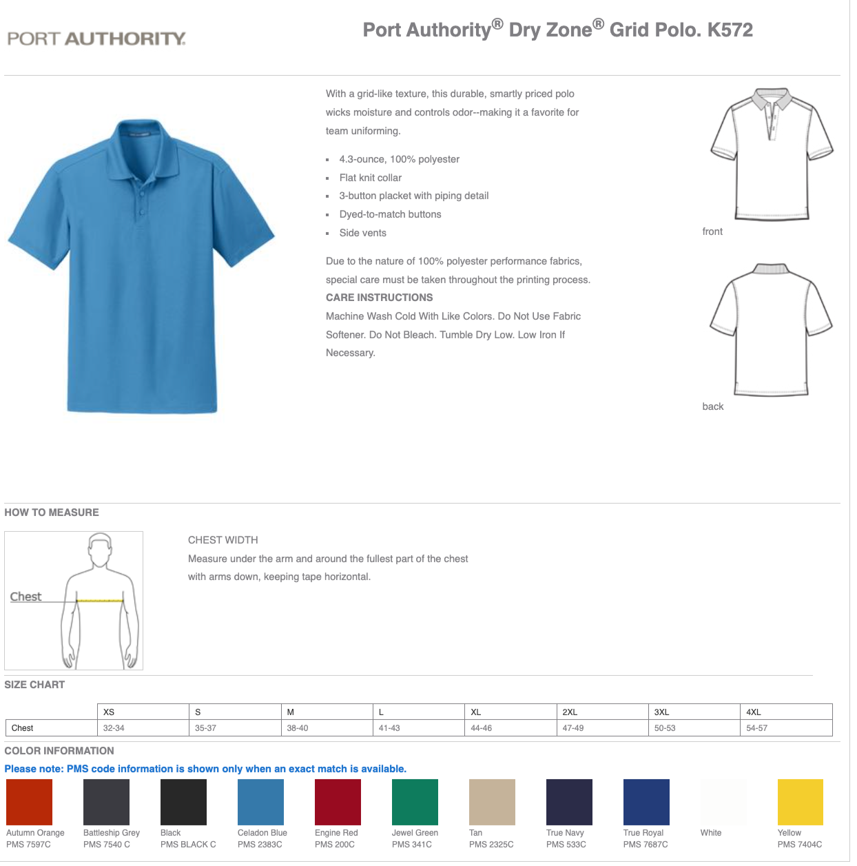 OWL | Port Authority® Dry Zone® Grid Polo