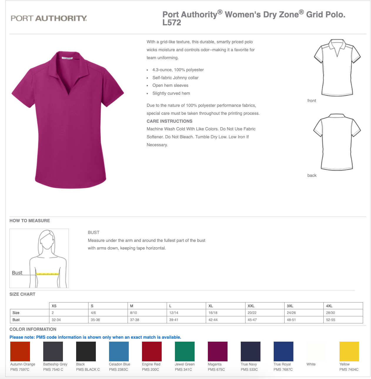 OWL | Port Authority® Women's Dry Zone® Grid Polo