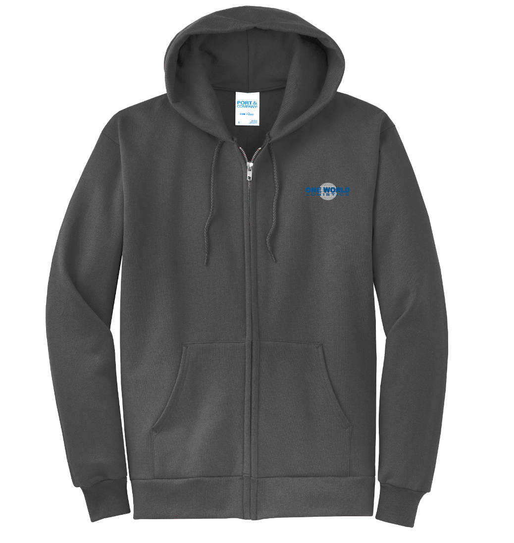 OWL | Port & Company® Core Fleece Full-Zip Hooded Sweatshirt