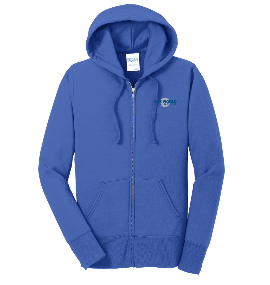 OWL | Port & Company® Women's Core Fleece Full-Zip Hooded Sweatshirt