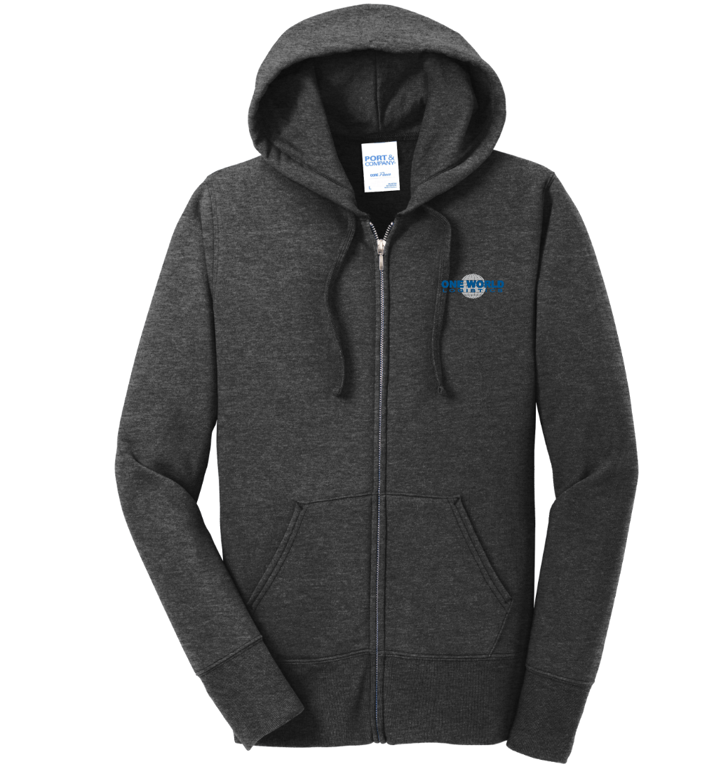 OWL | Port & Company® Women's Core Fleece Full-Zip Hooded Sweatshirt