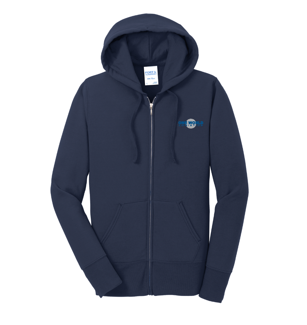 OWL | Port & Company® Women's Core Fleece Full-Zip Hooded Sweatshirt