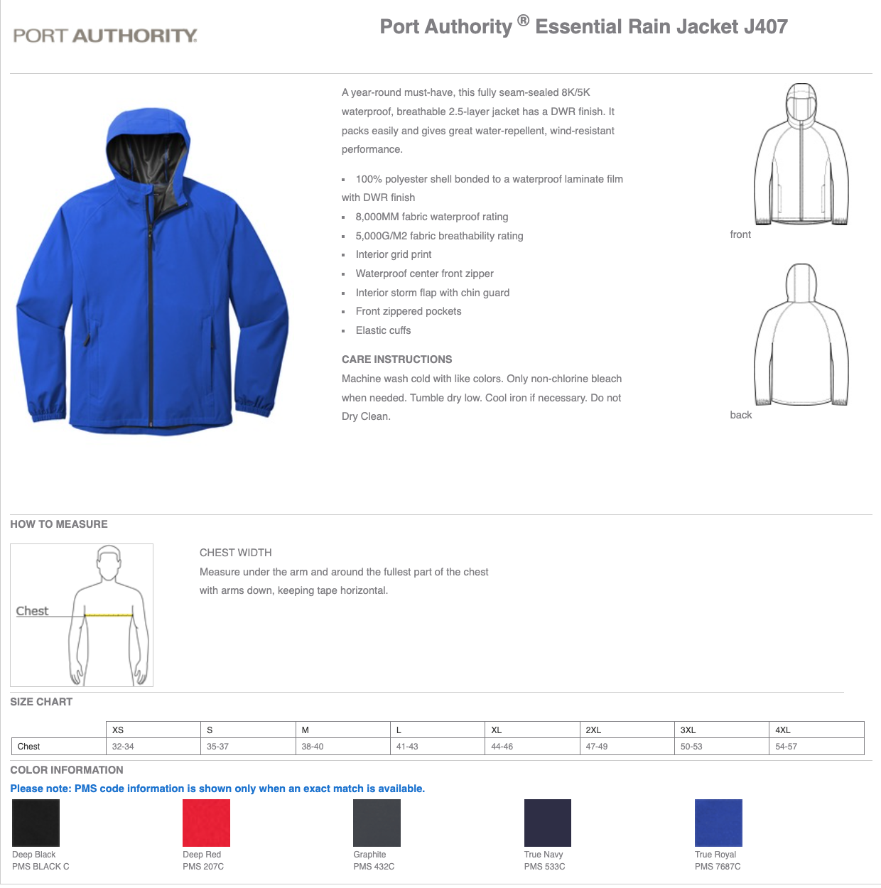 OWL | Port Authority ® Essential Rain Jacket