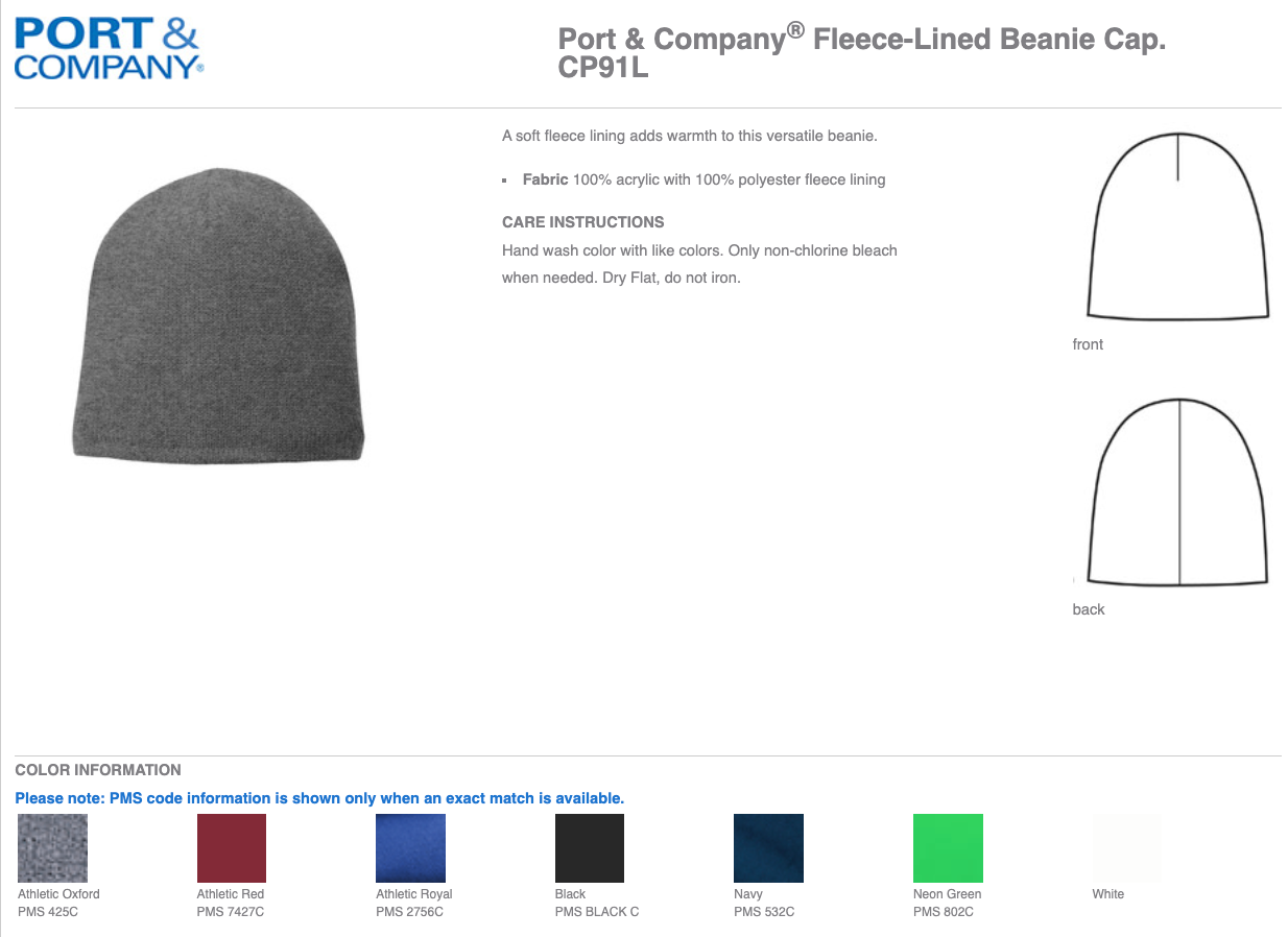 OWL | Port & Company® Fleece-Lined Beanie Cap