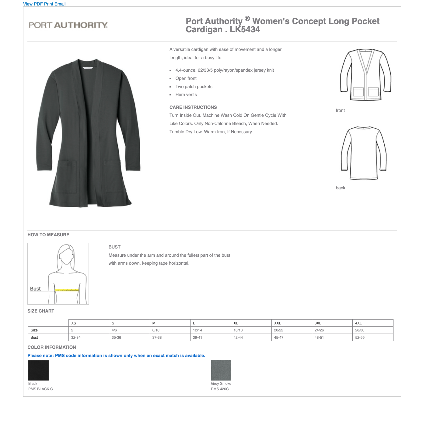 OWL | Port Authority ® Women's Concept Long Pocket Cardigan