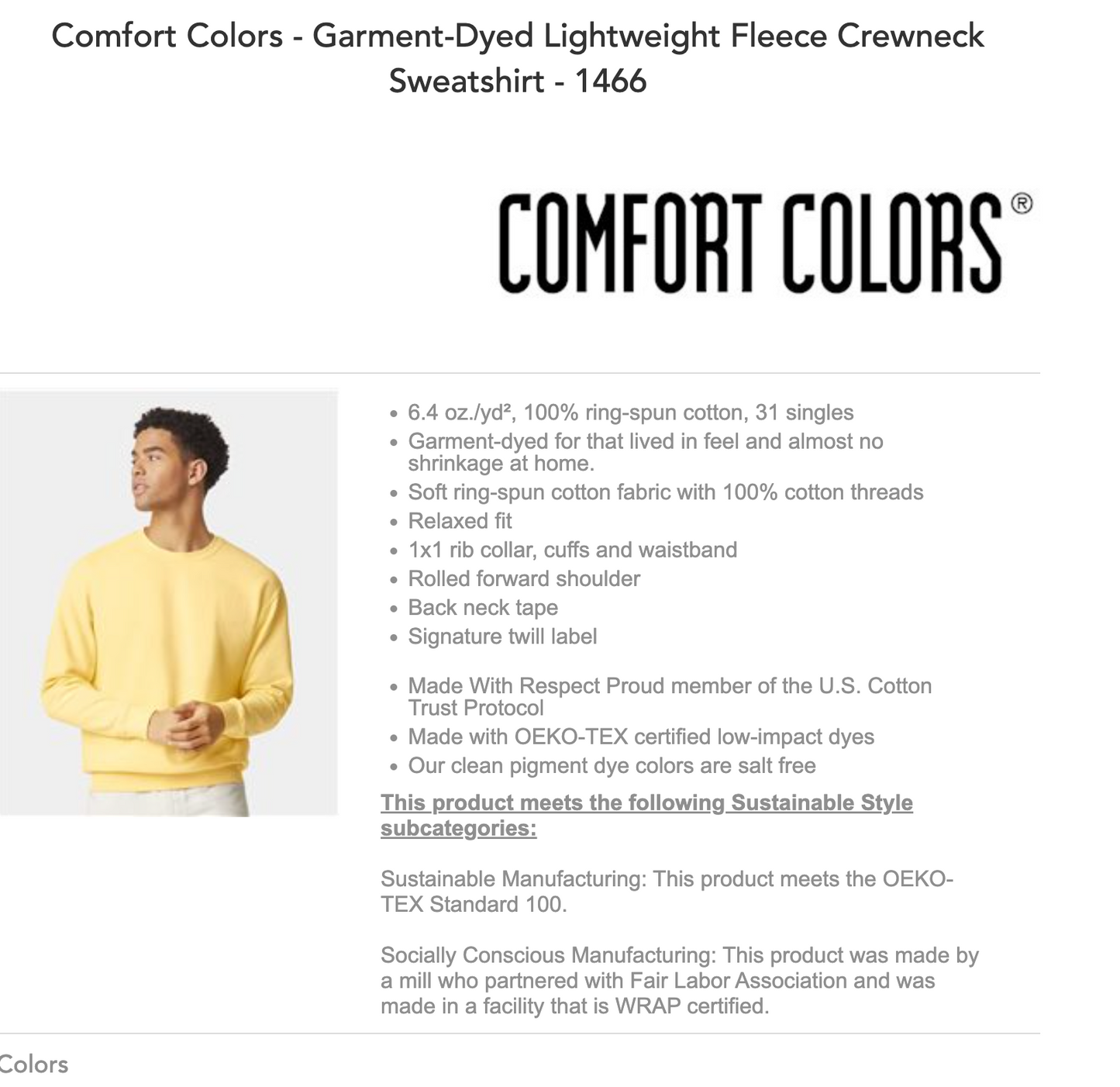 MEI | Comfort Colors® Lightweight Crewneck Sweatshirt